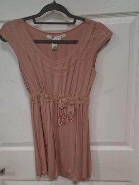 Max Studio Dusty Rose Scoop-Neck Dress